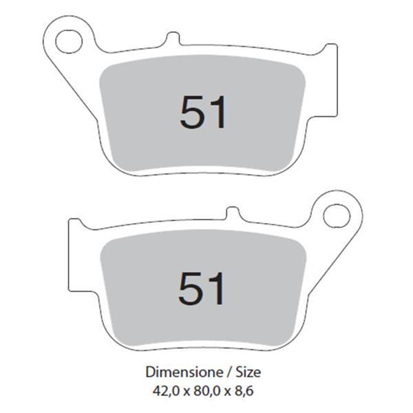 TROFEO rear brake pads organic Yamaha Xmax 125 2014-2016