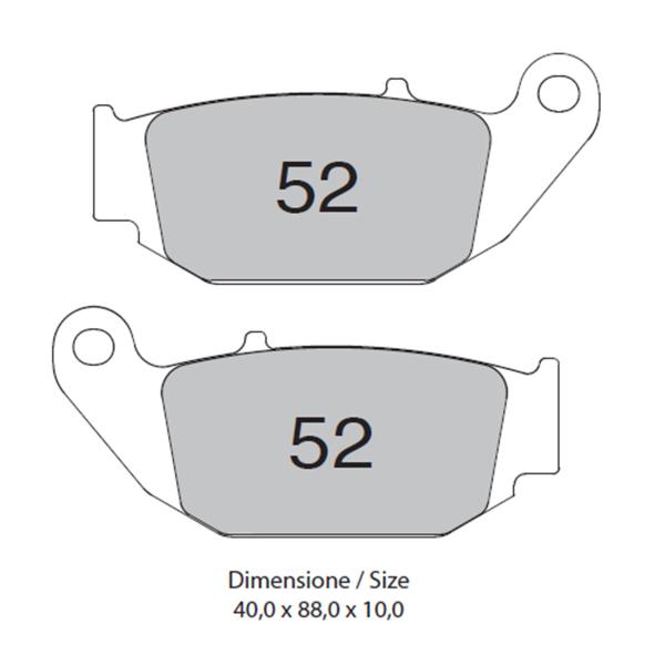 TROFEO rear brake pads organic Benelli TNT125 Tornado Naked 2017-2020