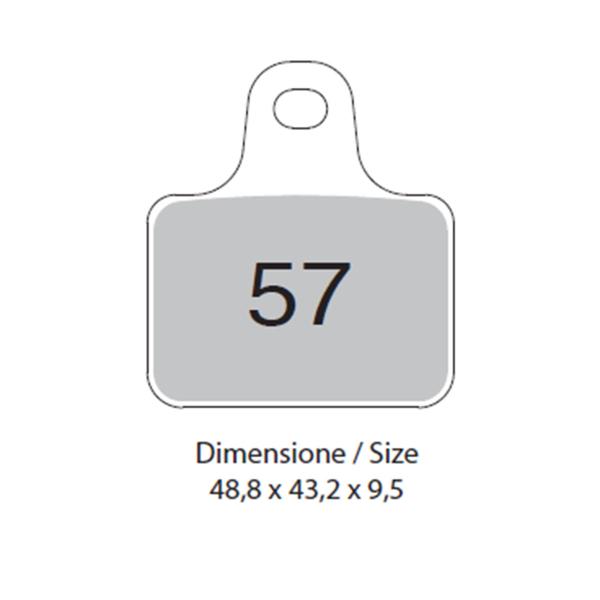 TROFEO rear brake pads sintered Pinza / Caliper Brembo Racing XA88810/11