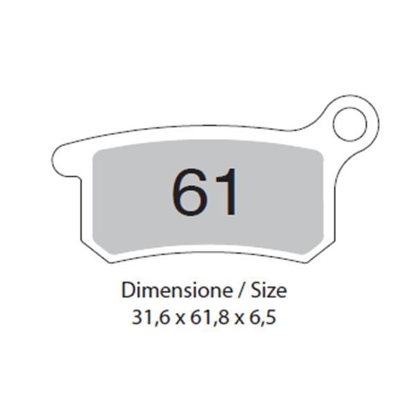 Pastiglie freno anteriori TROFEO Sinterizzata KTM SX85 17/14 low wheel 2011