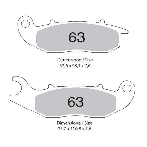 Pastiglie freno anteriori TROFEO Organica Honda PCX125 ABS 2021-2024