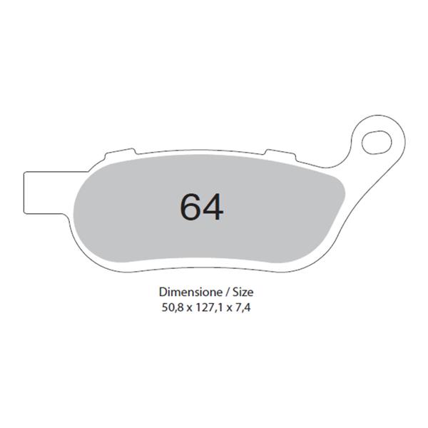 TROFEO rear brake pads sintered Harley Davidson FLSTF1584 Fat Boy 2008