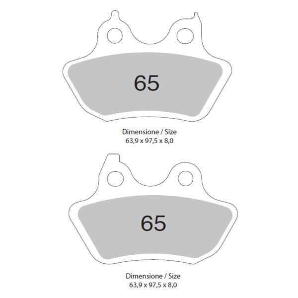 Pastiglie freno posteriori TROFEO Sinterizzata Harley Davidson FXSTS/I1450 Softail 2006