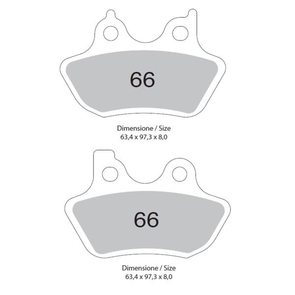 Pastiglie freno posteriori TROFEO Sinterizzata Harley Davidson FXSTS/I1450 Softail 2005