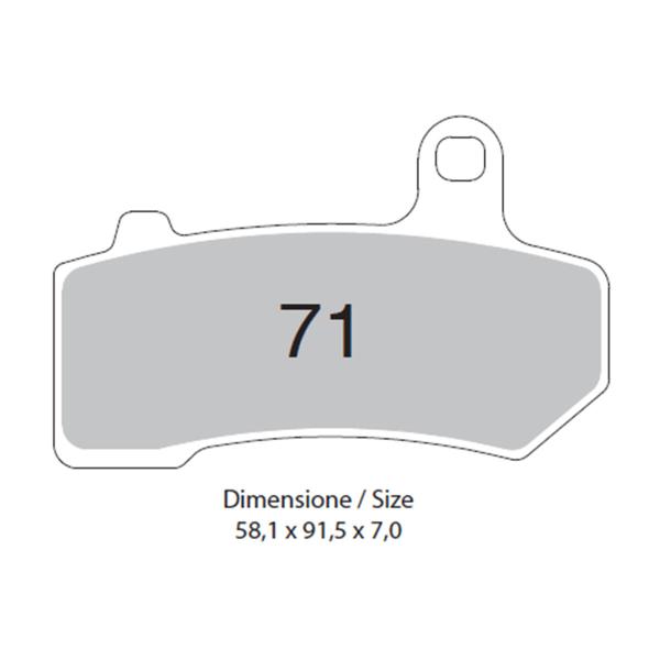 TROFEO front brake pads sintered Harley Davidson FLHXXX1690 Street Glide Trike 2010