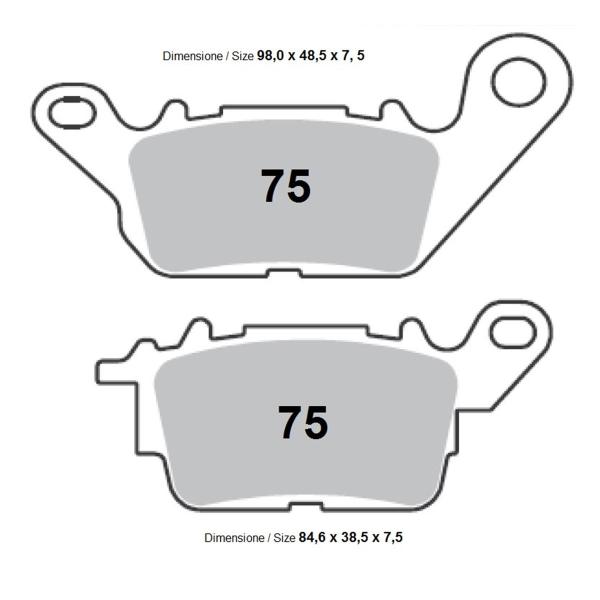 Pastiglie freno anteriori TROFEO Organica Yamaha GPD 125 N-Max 2015