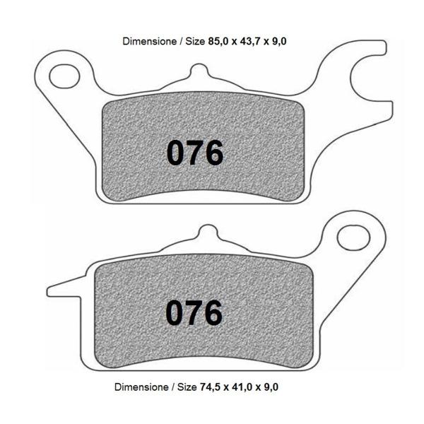 Pastiglie freno anteriori TROFEO Organica Yamaha MWS 150 Tricity 2016