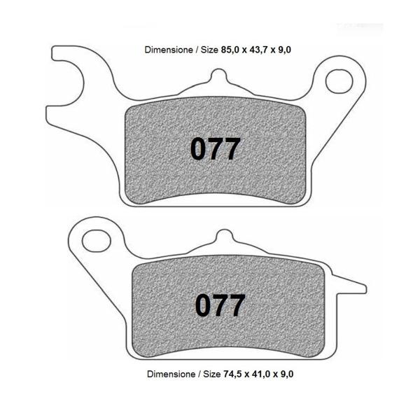 Pastiglie freno anteriori TROFEO Organica Yamaha MWS 150 Tricity 2016