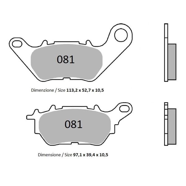 TROFEO rear brake pads organic Yamaha MT03 2016