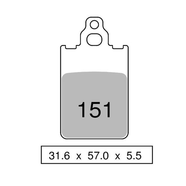 Pastiglie freno anteriori TROFEO Organica Aprilia AF-1 50 1987
