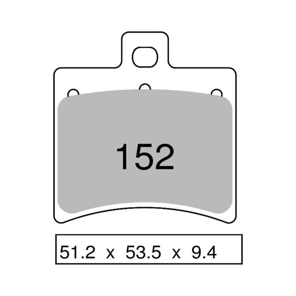 TROFEO rear brake pads organic Aprilia Leonardo 250 (Grimeca) 1999-2004