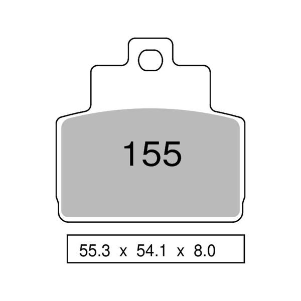 TROFEO rear brake pads organic Piaggio MP3 125 2007-2008