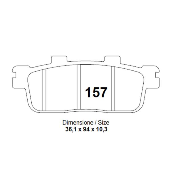 TROFEO rear brake pads organic Daelim ATV ST250 Sector Quad 2005-2006