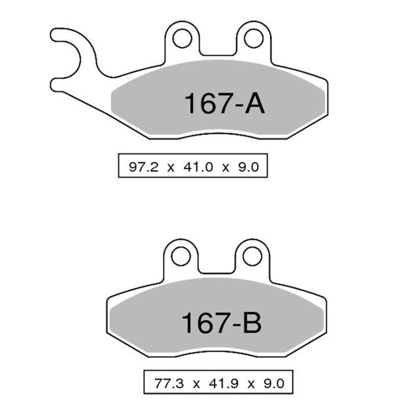 TROFEO front brake pads organic Aprilia Sport City 125 One 4T 2008-2011