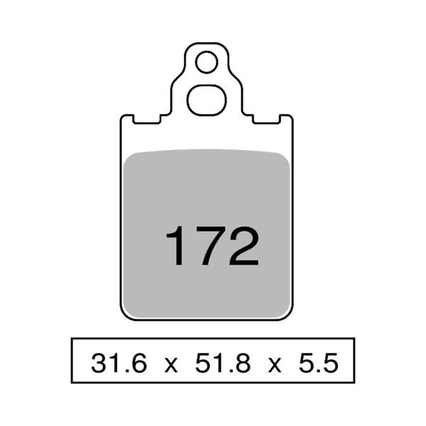 Pastiglie freno anteriori TROFEO Organica Italjet Formula 125 1994-1996