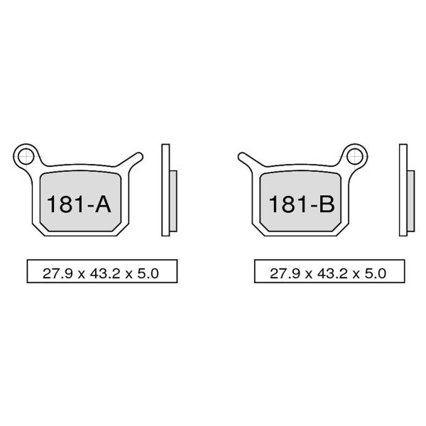 TROFEO front brake pads sintered Pinza / Caliper Minimoto Racing (Polini)