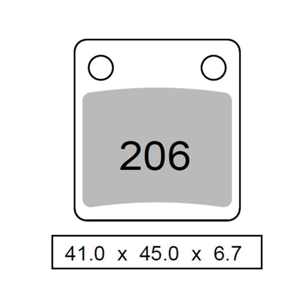 TROFEO front brake pads sintered Hyosung ATV TE400 2005-2006