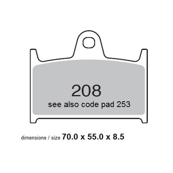 TROFEO front brake pads sintered Suzuki GSXR1100 1989