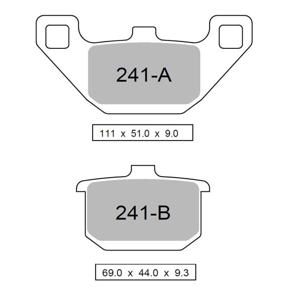 Pastiglie freno anteriori TROFEO Organica Kawasaki EL250B Eliminator 1988-1995