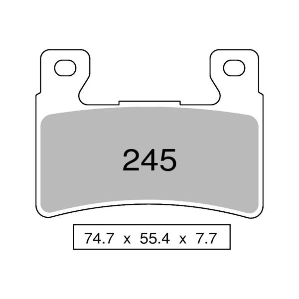 Pastiglie freno anteriori TROFEO Organica Hyosung GT650I R 2013-2014