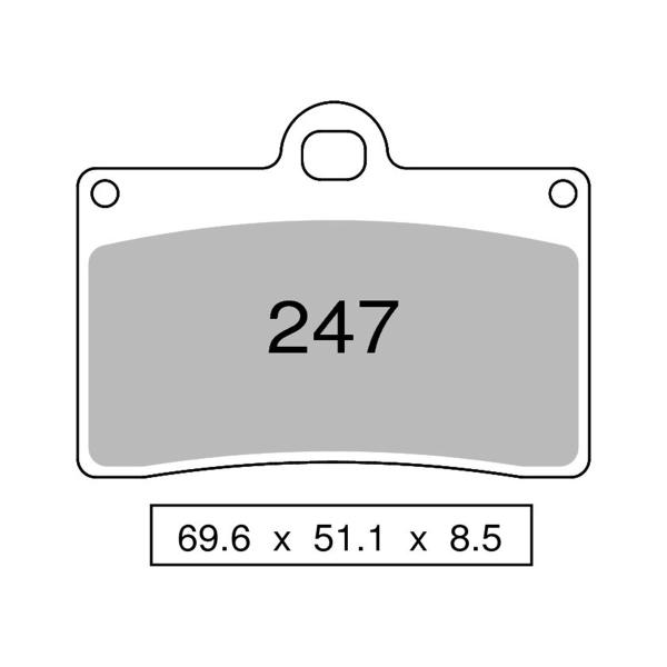 Pastiglie freno anteriori TROFEO Organica Laverda 668 Diamante/Formula 1996-2000