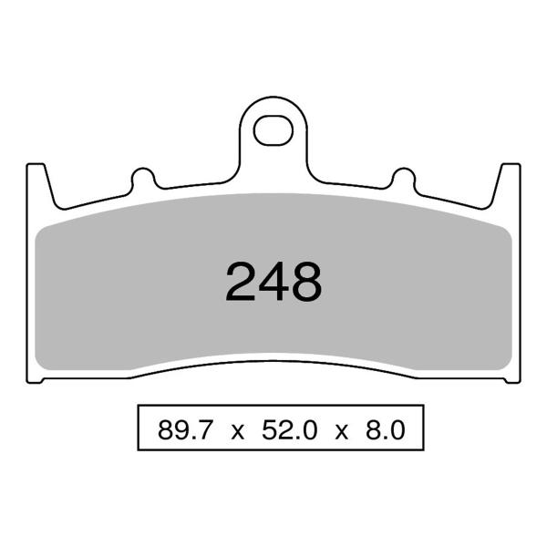 TROFEO front brake pads sintered Kawasaki VN1500 Mean Streak 2002-2003