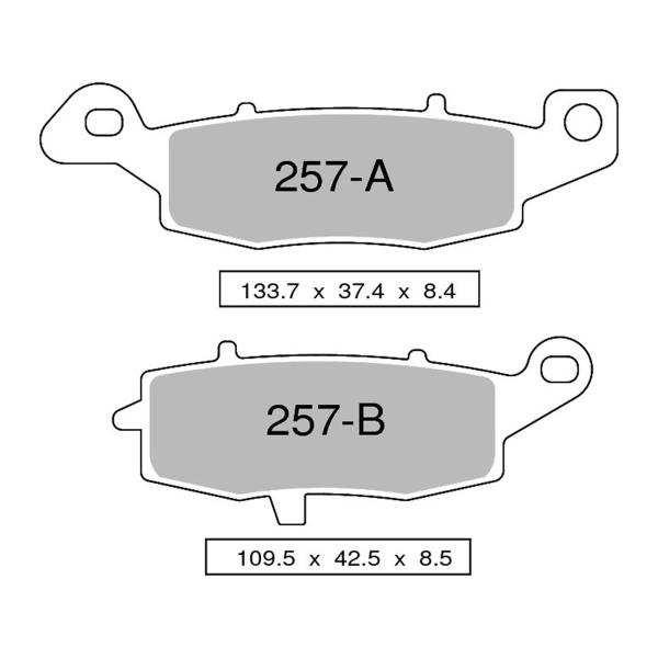 TROFEO front brake pads sintered Kawasaki ER6F/ABS 2006-2008