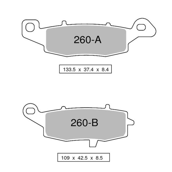 Pastiglie freno anteriori TROFEO Organica Kawasaki ER-5 500 Twister 2001-2006