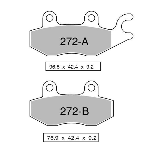 TROFEO front brake pads organic Honda CBF250 2004-2006