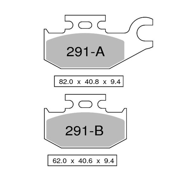 Pastiglie freno anteriori TROFEO Organica Bombardier ATV Traxter 500 Autoshift 2001-2005