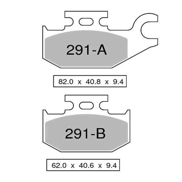 TROFEO front brake pads sintered Bombardier ATV Traxter 500 Autoshift 2001-2005