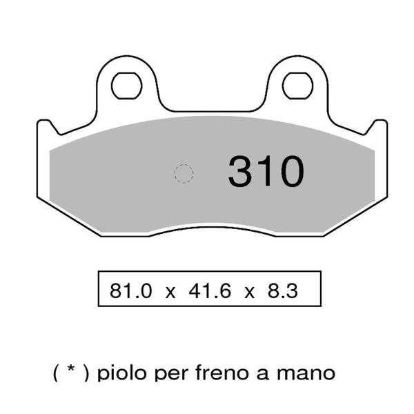 Pastiglie freno posteriori TROFEO Organica Suzuki AN250 Burgman ie 2001-2002