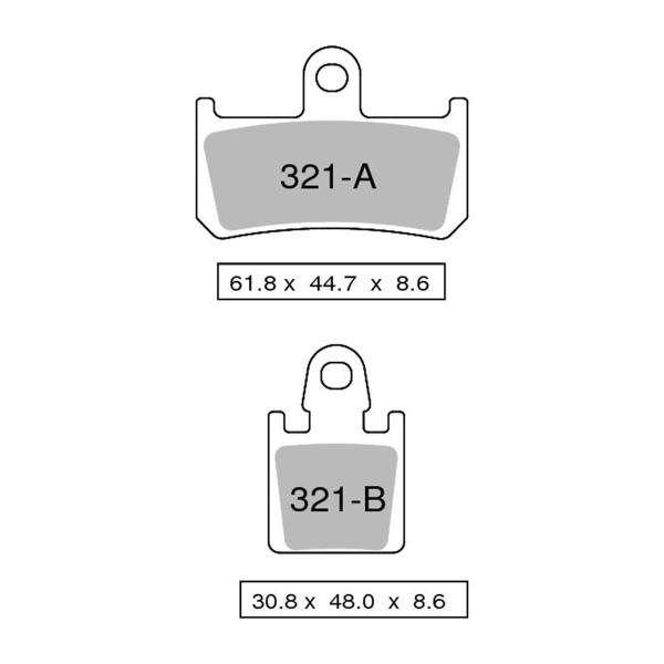 TROFEO front brake pads sintered Yamaha MT01 2007-2011