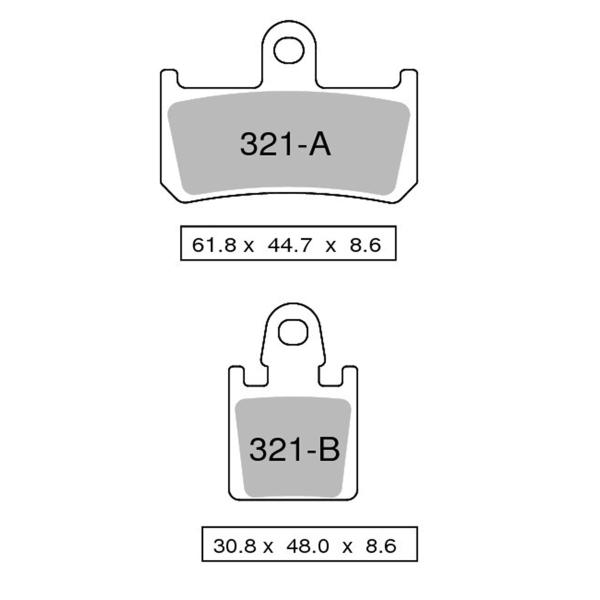 TROFEO front brake pads sintered Ceramic Yamaha MT01 2007-2011