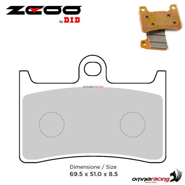 ZCOO S001 EX pastiglie freno sinterizzate anteriori per Yamaha Tmax 530 ABS 2012>