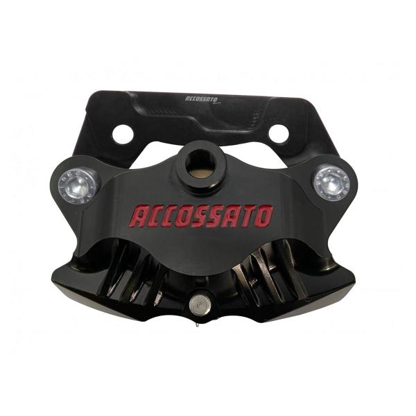 Accossato Kit black brake caliper PZ016 and Mounting Bracket for Vespa