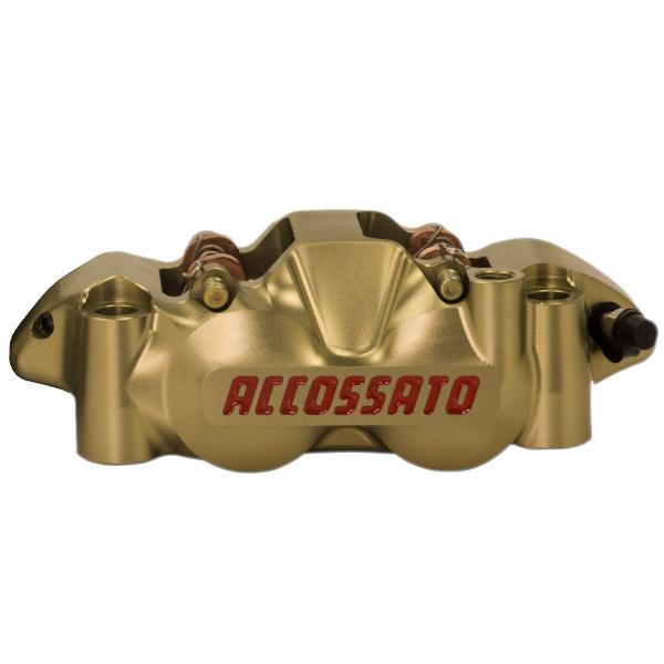 Pinza freno destra radiale Accossato ricavata CNC monoblocco 108mm pistoni Titanio