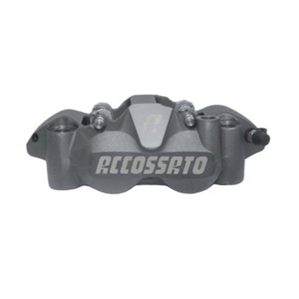 Pinza freno destra radiale anodizzato antracite Accossato forgiata monoblocco 108mm pastiglie ST