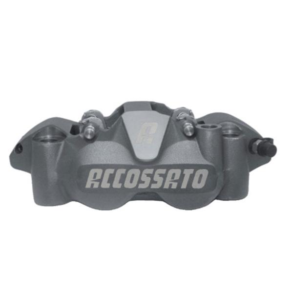 Coppia pinze freno radiali anodizzate nero Accossato forgiata monoblocco 108mm pastiglie ZXC