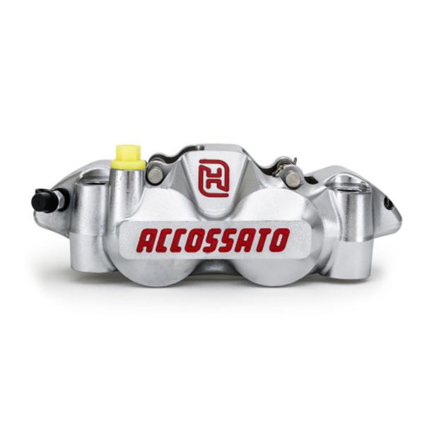 Accossato left radial brake caliper anthracite anodized forged monoblock 108mm ZXC pads
