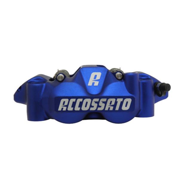 Pinza freno destra radiale anodizzato blu Accossato forgiata monoblocco 108mm pastiglie ZXC