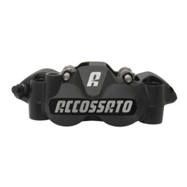 Accossato left radial brake caliper black anodized forged monoblock 108mm ST pads