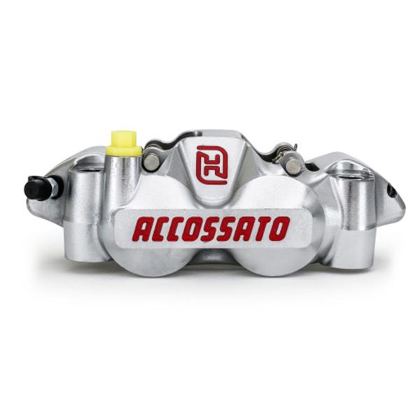 Accossato left radial brake caliper nickel plated forged monoblock 108mm ZXC pads