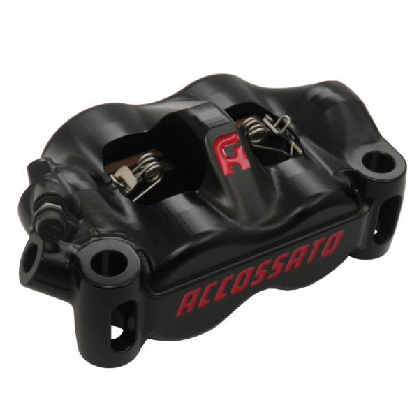 Accossato left radial black brake caliper CNC monoblock 100mm pistons titanium