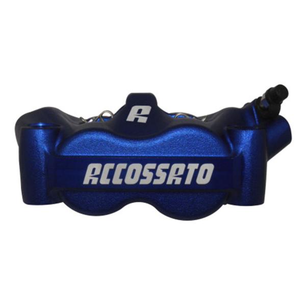 Pinza freno destra radiale anodizzato blu Accossato forgiata monoblocco 100mm pastiglie ST