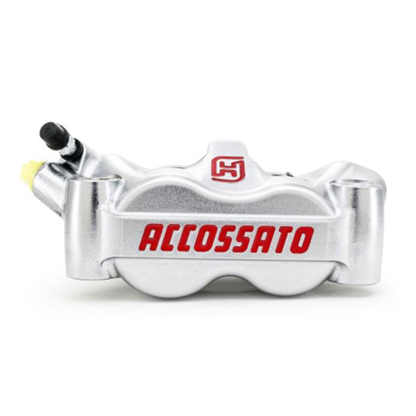 Accossato left radial brake caliper nickel plated forged monoblock 100mm ZXC pads