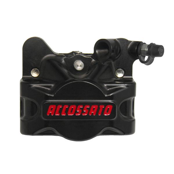 Pinza freno destra radiale nera Accossato ricavata CNC 60mm pastiglie OR