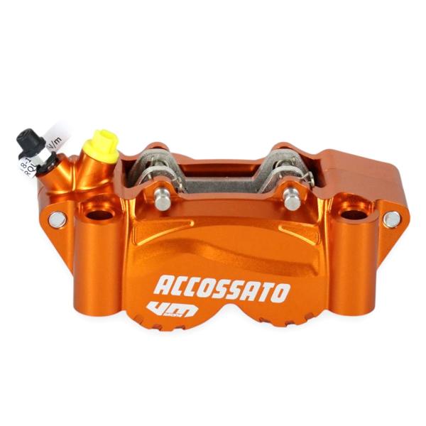 Accossato left radial CNC Caliper 100mm orange Supermoto VM Racing