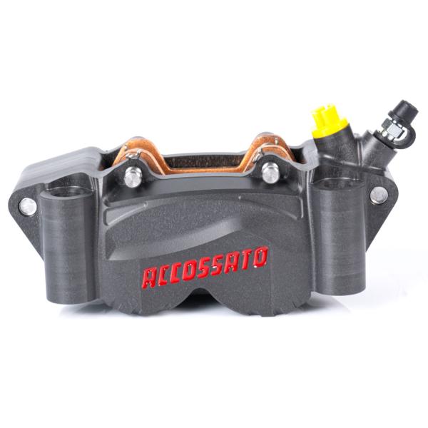 Pinza freno destra radiale Accossato ricavata CNC 108mm pastiglie ST