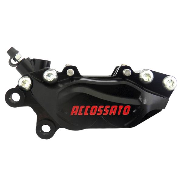 Accossato left axial black Brake 2p Caliper CNC with 40mm ST pads